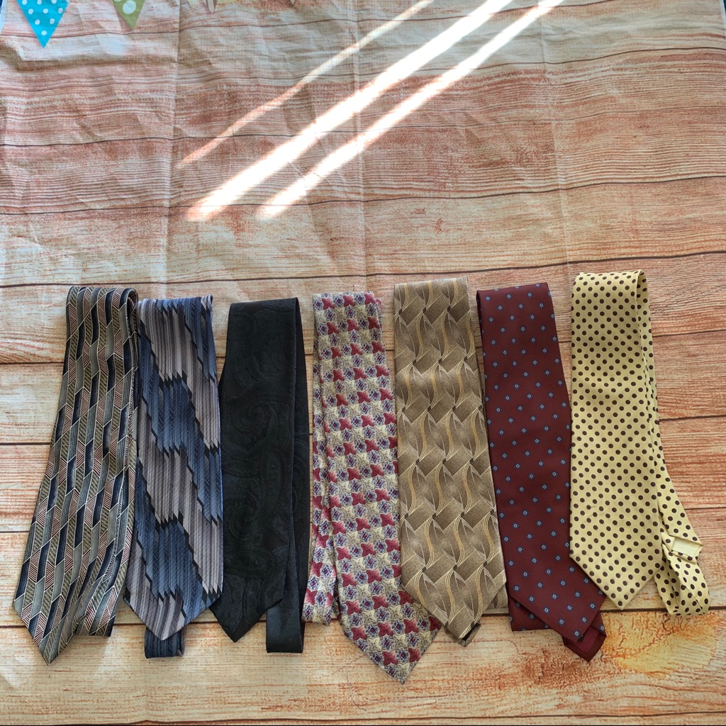 Lot 7 Mens Ties Some All Pure Silk Polyester